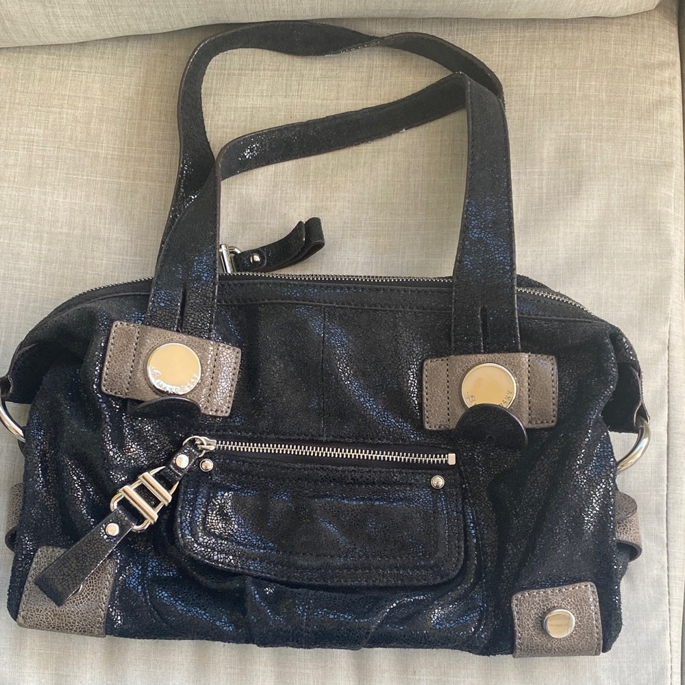 B. Makowsky Shimmering Black and grey Shoulder Bag